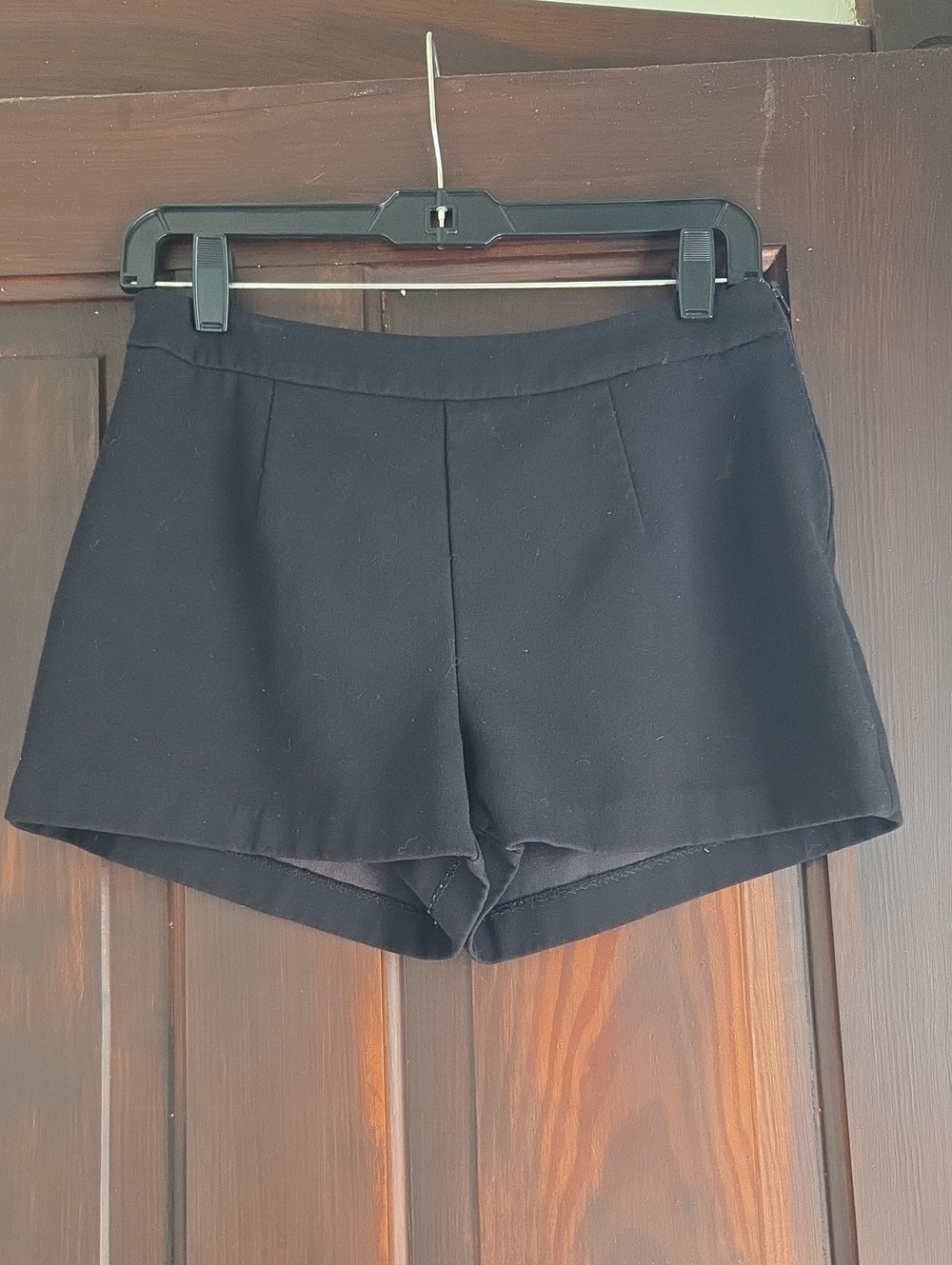 Black High-Waist Dress Shorts